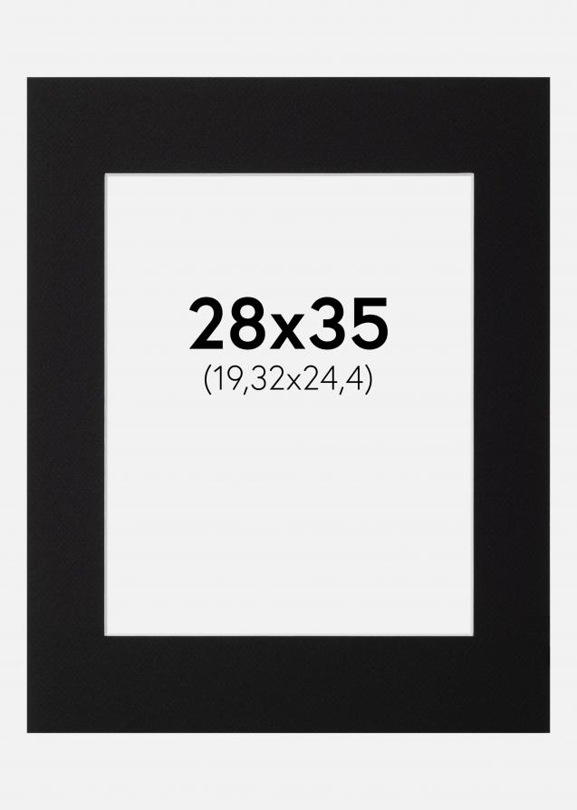 Artlink Passepartout Schwarz Standard (weißer Kern) 28x35 cm (19,32x24,4)