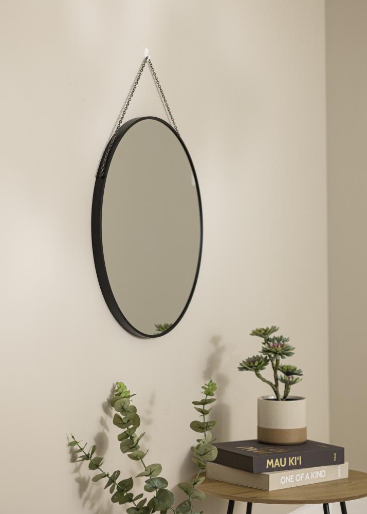Artlink Runder Spiegel Modern Deep Schwarz 61 cm 