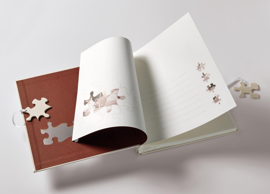 Walther Puzzle Wedding Album - 28x30,5 cm (60 weie Seiten / 30 Blatt)