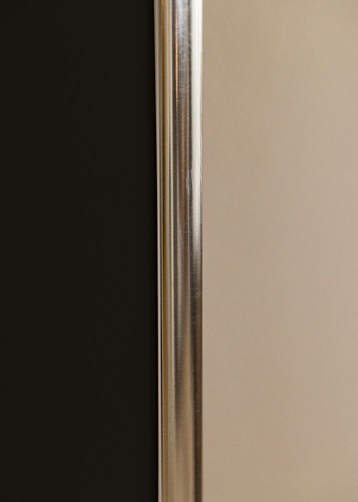 Ram med passepartou Rahmen Aluminium Silber glnzend 40x50 cm - Passepartout Schwarz 28x35 cm