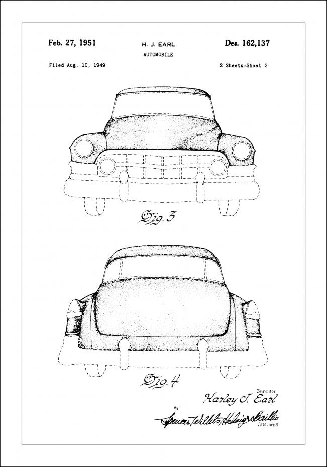 Bildverkstad Patentzeichnung - Cadillac II Poster
