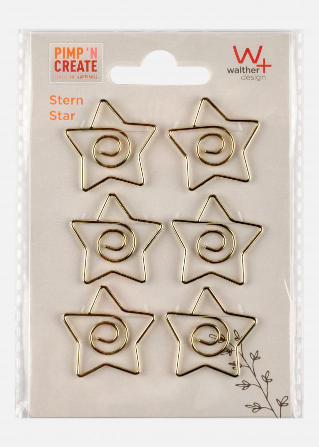 Walther PAC Metall Paperclip Star Gold