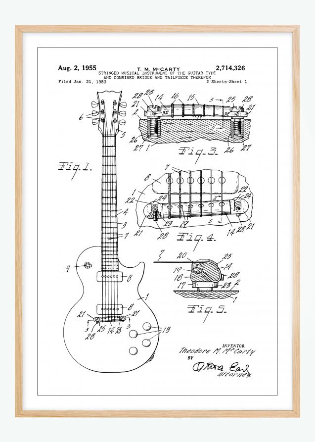 Bildverkstad Patentzeichnung - E-Gitarre I Poster