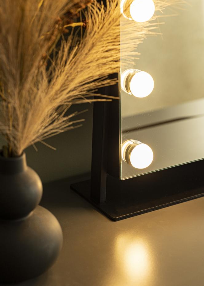 KAILA KAILA Kosmetikspiegel Soft Corner LED Schwarz 60x52 cm