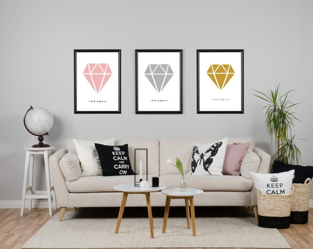 Malimi Posters Diamant - Puderrosa