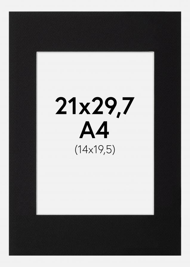 Galleri 1 Passepartout Canson Schwarz (weißer Kern) A4 21x29,7 cm (14x19,5)