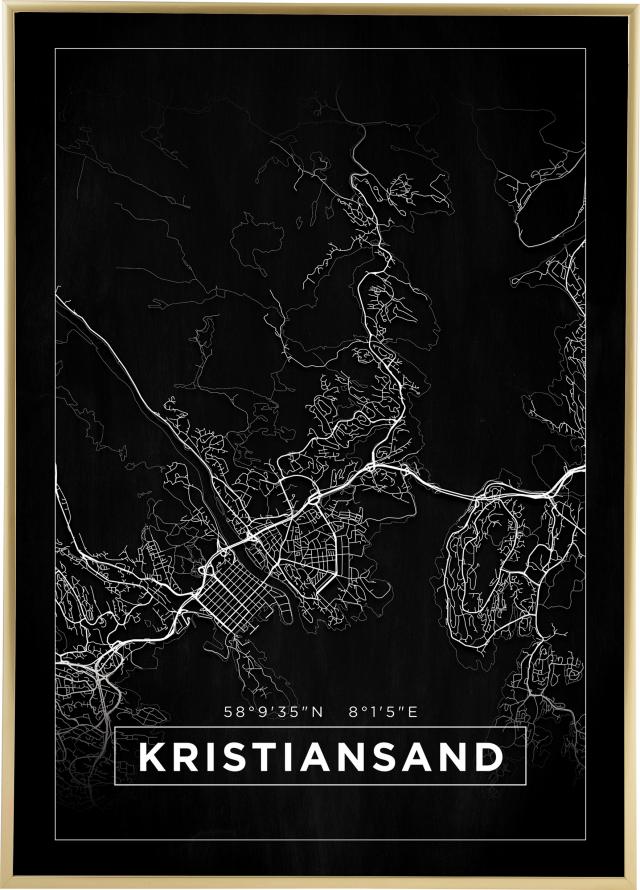 Bildverkstad Map - Kristiansand - Black