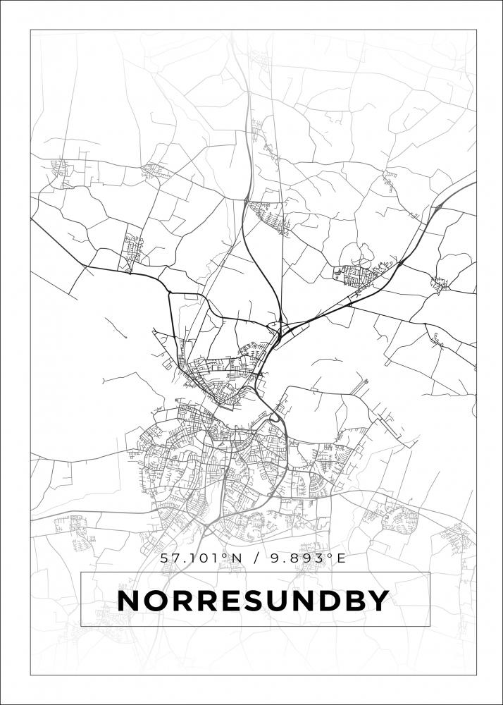 Bildverkstad Map - Norresundby - White