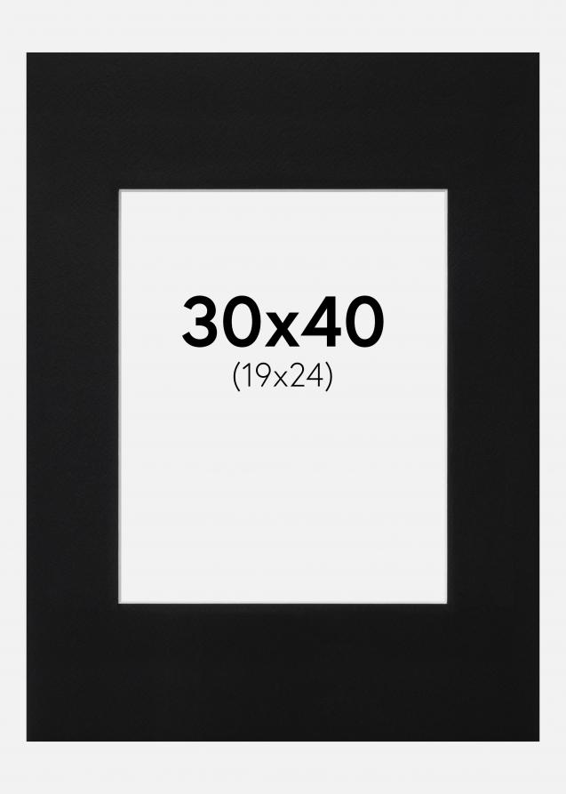 Artlink Passepartout Schwarz Standard (weißer Kern) 30x40 cm (19x24)