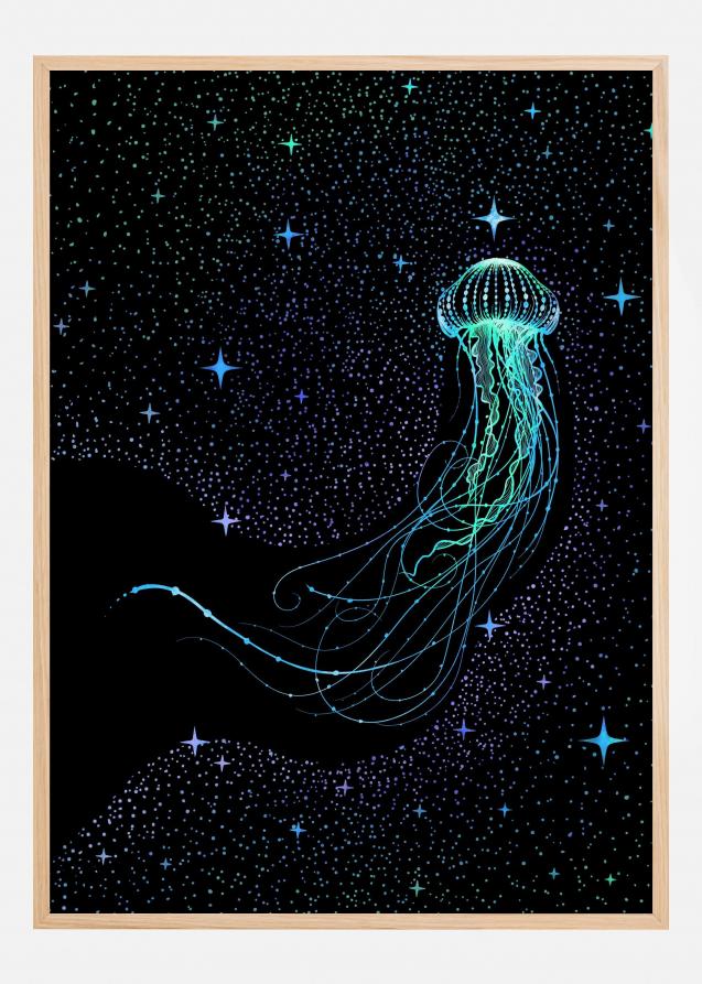 Bildverkstad Starry Jellyfish Colored Poster