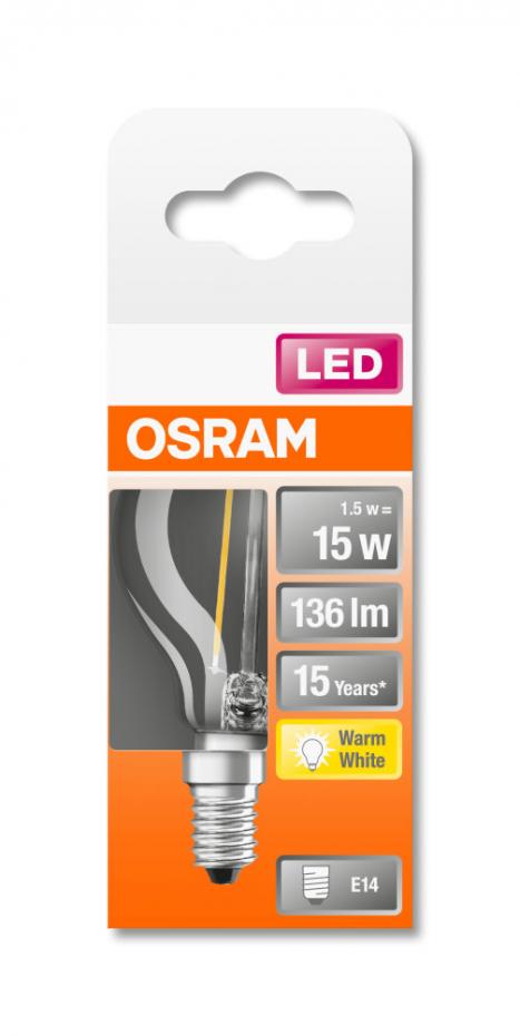 Aneta Belysning Osram Illum LED Klar - E14 1,5W