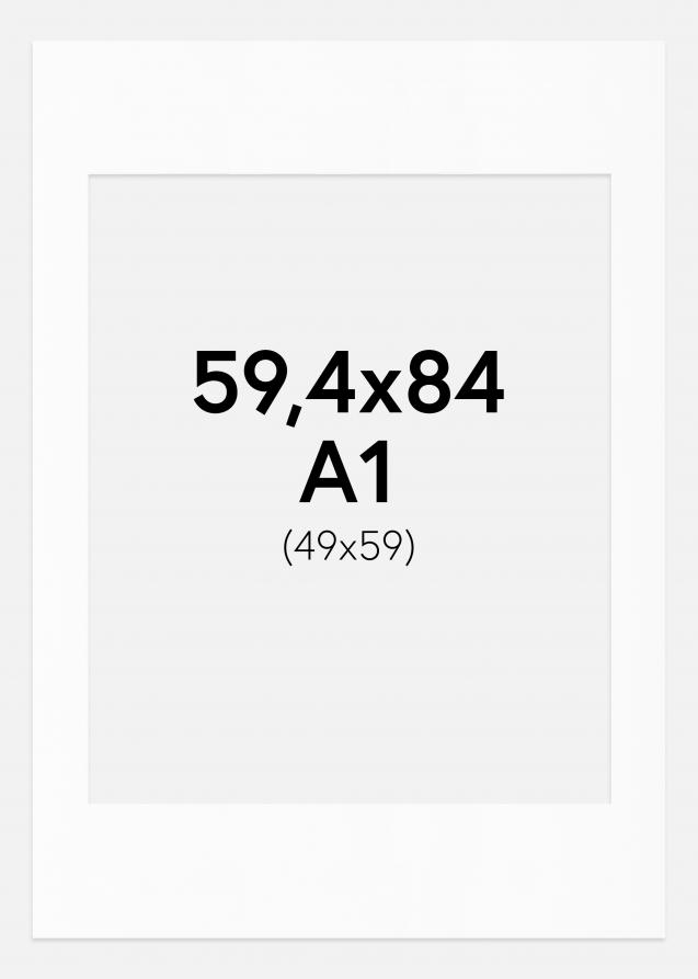 Artlink Passepartout Weiß Standard (weißer Kern) A1 59,4x84,1 cm (49x59)