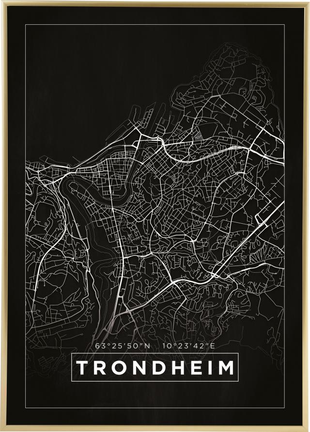 Bildverkstad Map - Trondheim - Black