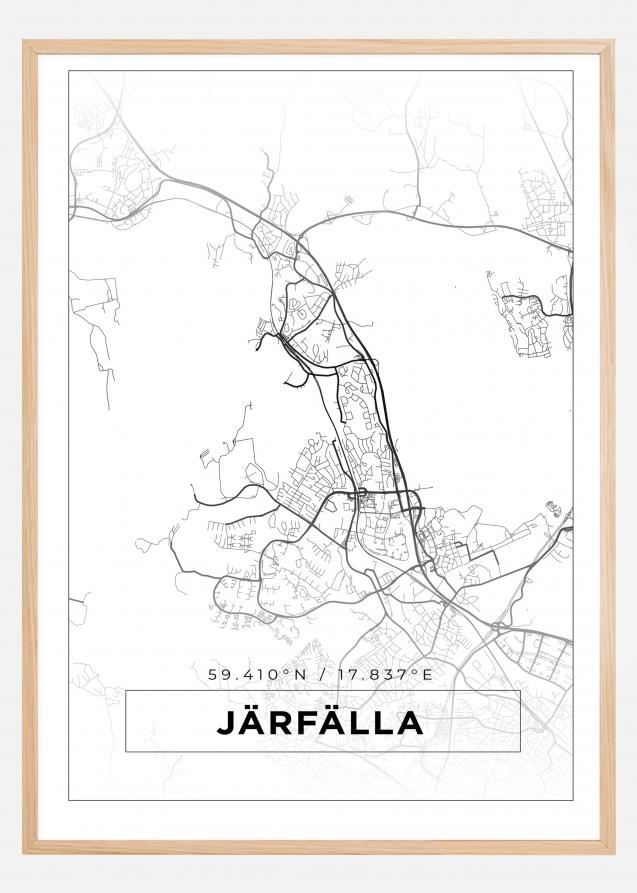 Bildverkstad Map - Järfälla - White Poster