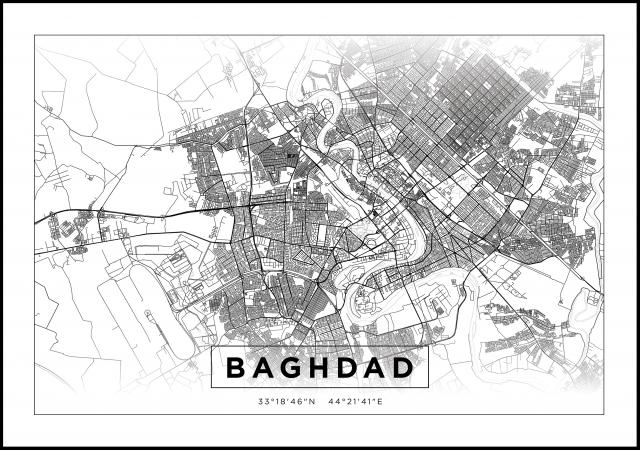 Bildverkstad Map - Baghdad - White