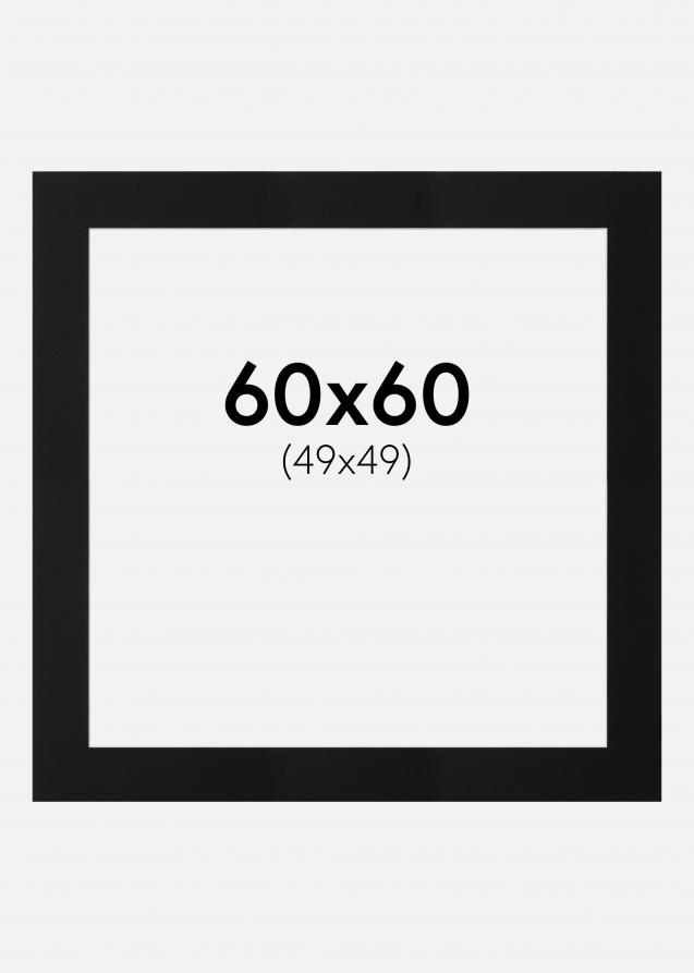 Artlink Passepartout Schwarz Standard (weißer Kern) 60x60 cm (49x49)