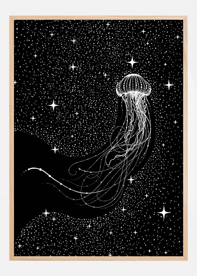 Bildverkstad Starry Jellyfish (Black Version) Poster