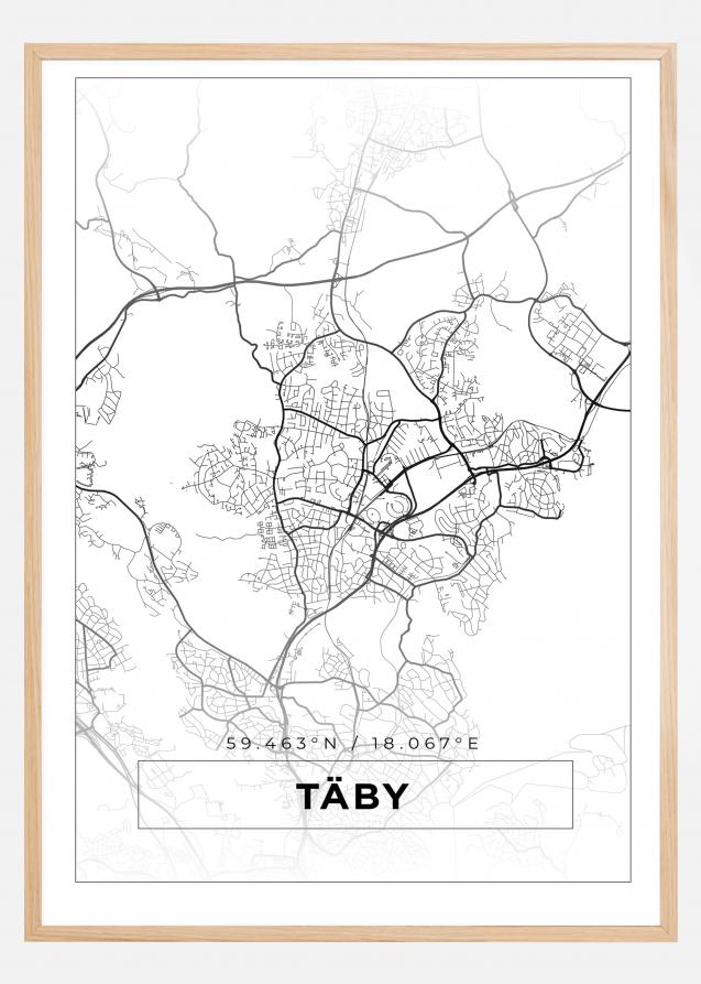 Bildverkstad Map - Täby - White Poster