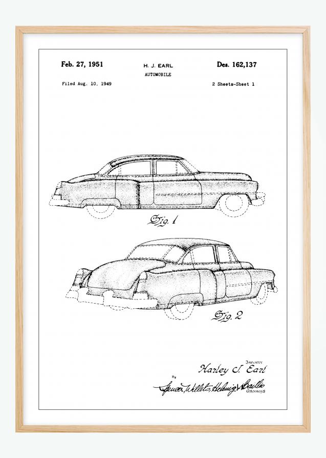 Bildverkstad Patentzeichnung - Cadillac I Poster