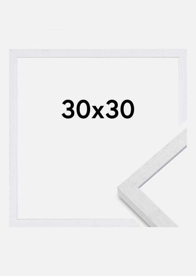 Mavanti Bilderrahmen Glendale Matt Antireflexglas Weiß 30x30 cm