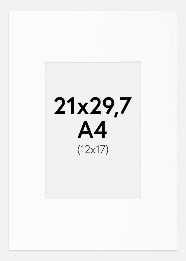 Artlink Passepartout Weiß Standard (weißer Kern) A4 21x29,7 cm (12x17)