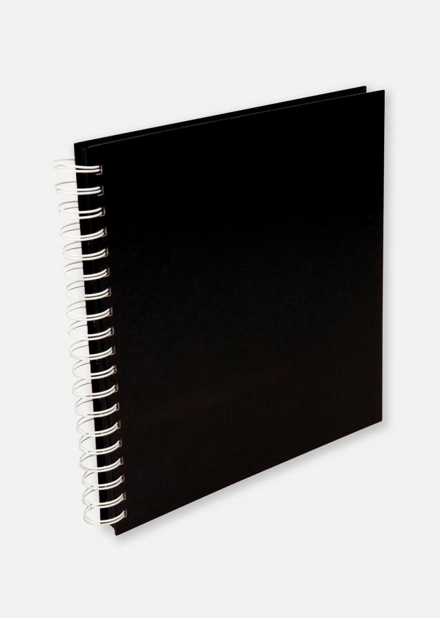Estancia Quadratisches Spiralfotoalbum Schwarz - 25x25 cm (80 schwarze Seiten)