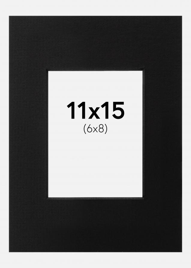 Galleri 1 Passepartout Schwarz (schwarzer Kern) 11x15 cm (6x8)