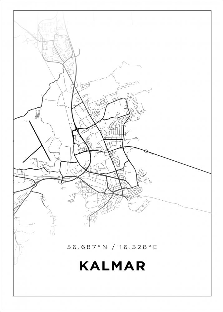 Bildverkstad Map - Kalmar - White Poster