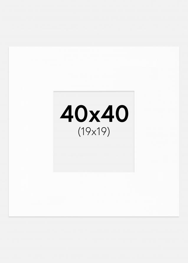 Artlink Passepartout XL Standard Weiß (weißer Kern) 40x40 cm (19x19)