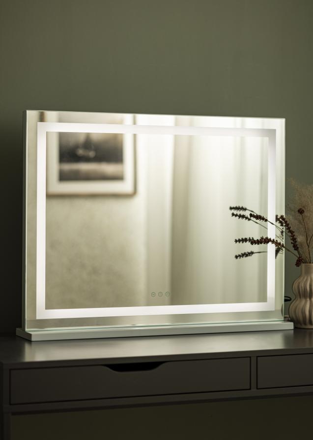 KAILA KAILA Kosmetikspiegel Base Horisontal LED Weiß 80x60 cm