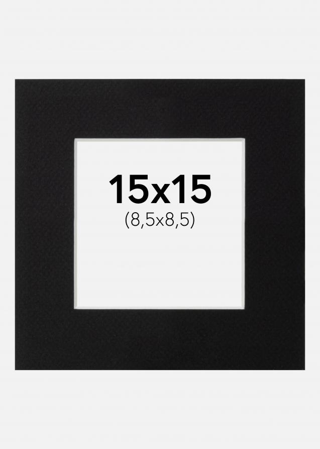 Artlink Passepartout Schwarz Standard (weißer Kern) 15x15 cm (8,5x8,5)