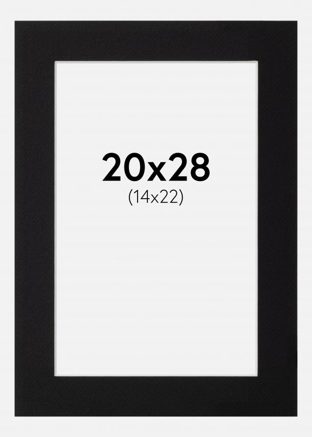 Artlink Passepartout Schwarz Standard (weißer Kern) 20x28 cm (14x22)