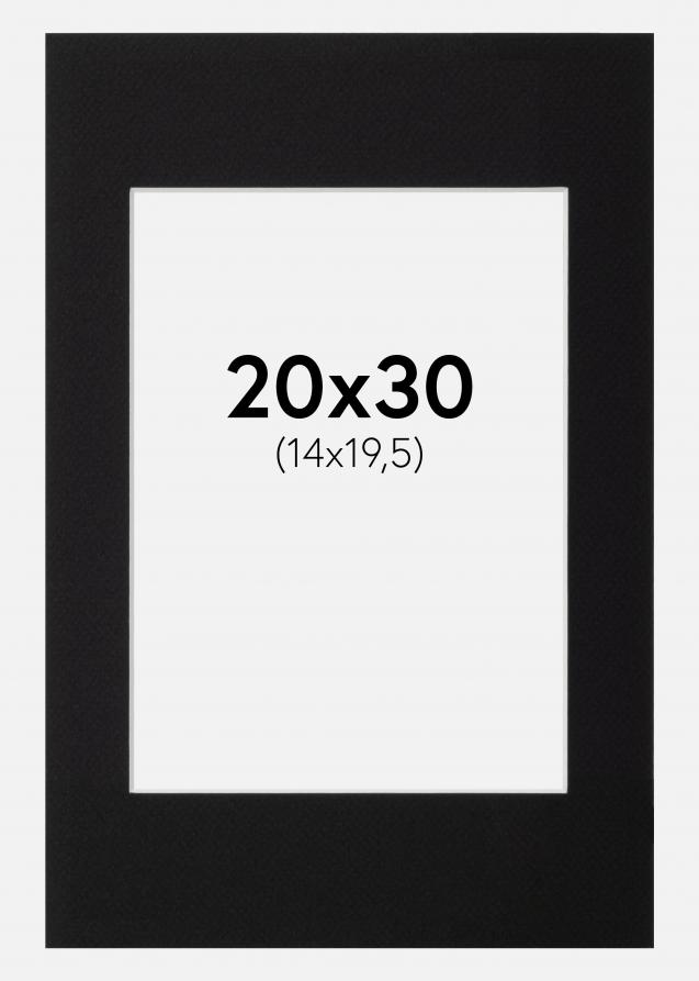 Artlink Passepartout Schwarz Standard (weißer Kern) 20x30 cm (14x19,5)