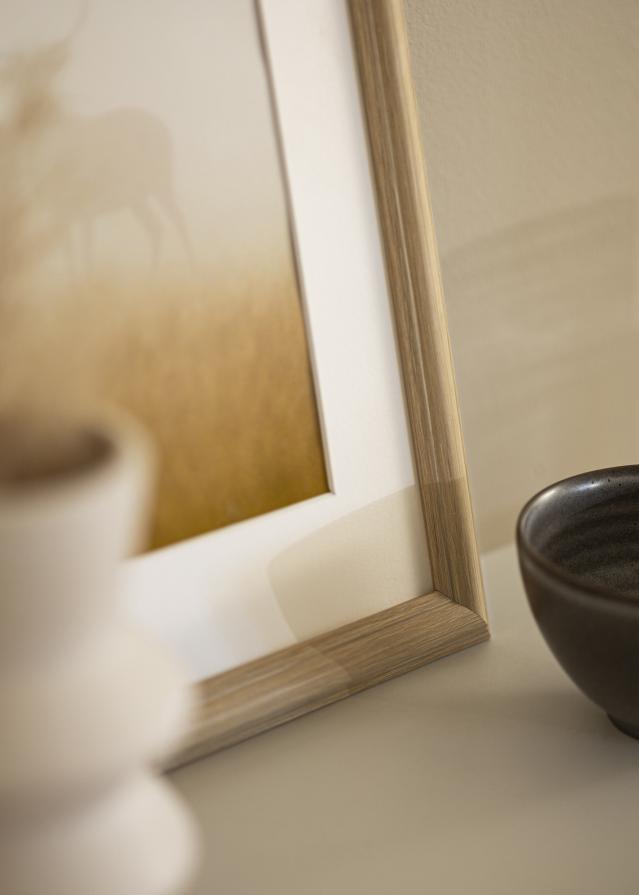 Jämtlands Ramfabrik Rahmen Västkusten Acrylglas Eiche 45x45 cm