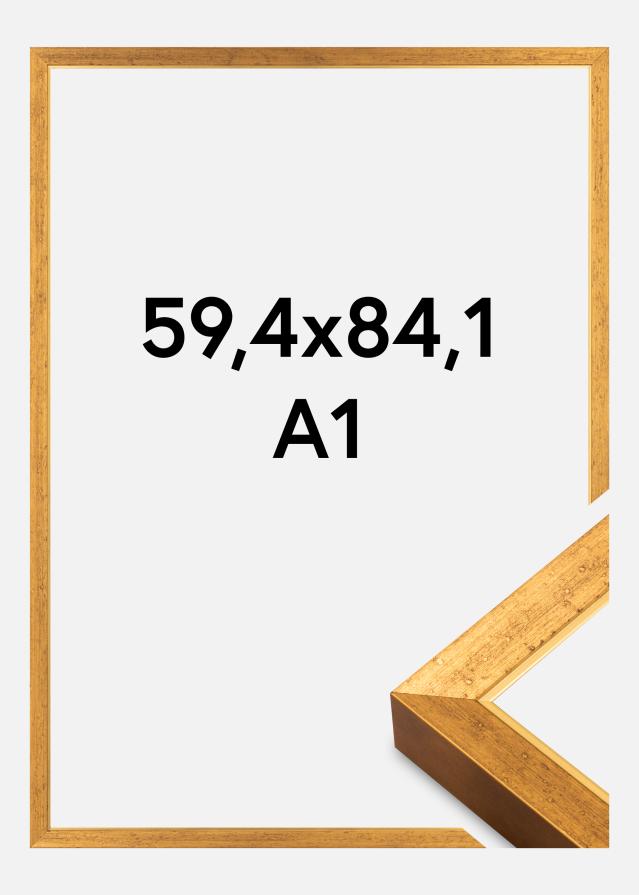 Jämtlands Ramfabrik Rahmen Brema Acrylglas Gold 59,4x84,1 cm (A1)