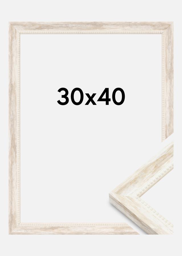 Jämtlands Ramfabrik Rahmen Soledad Acrylglas Weiß 30x40 cm
