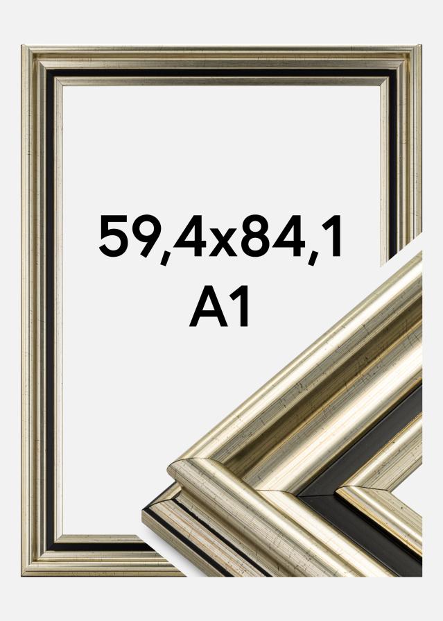 Ramverkstad Rahmen Gysinge Premium Silber 59,4x84,1 cm (A1)