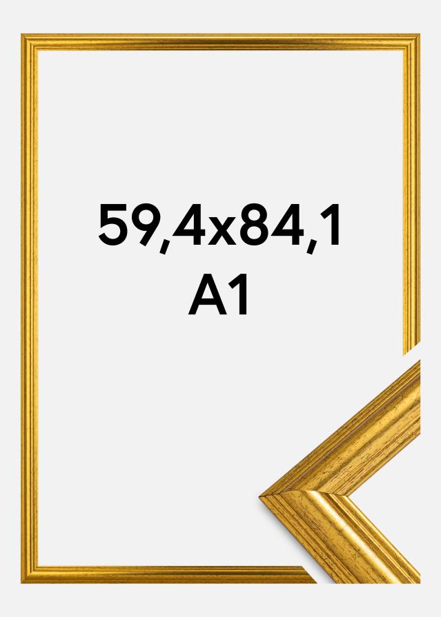 Jämtlands Ramfabrik Rahmen Västkusten Acrylglas Gold 59,4x84,1 cm (A1)