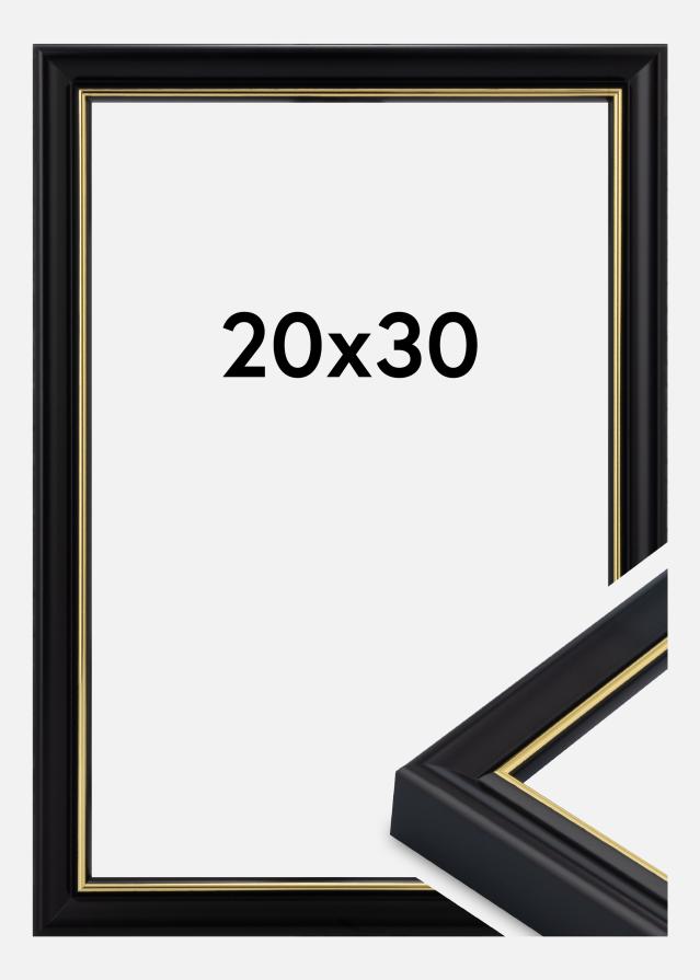 Jämtlands Ramfabrik Rahmen Canterbury Acrylglas Schwarz 20x30 cm