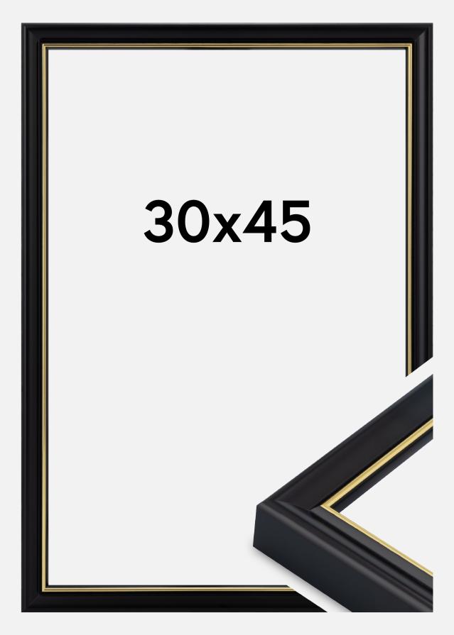 Jämtlands Ramfabrik Rahmen Canterbury Acrylglas Schwarz 30x45 cm