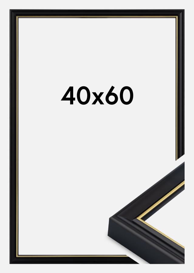 Jämtlands Ramfabrik Rahmen Canterbury Acrylglas Schwarz 40x60 cm