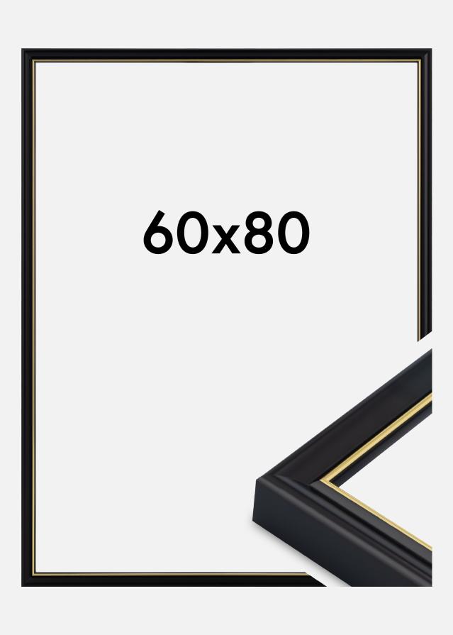 Jämtlands Ramfabrik Rahmen Canterbury Acrylglas Schwarz 60x80 cm