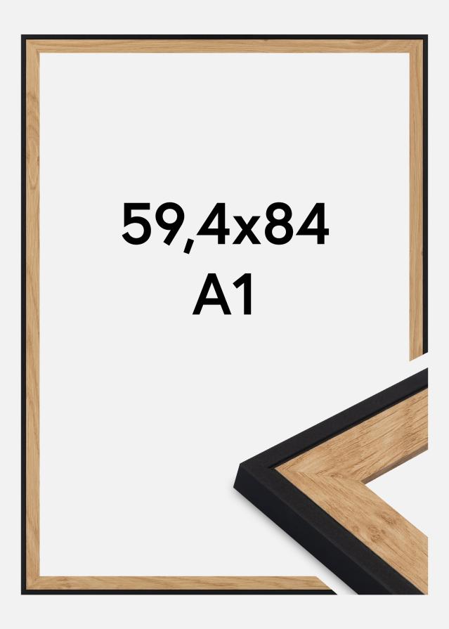 Jämtlands Ramfabrik Rahmen Iris Acrylglas Schwarz 59,4x84 cm (A1)