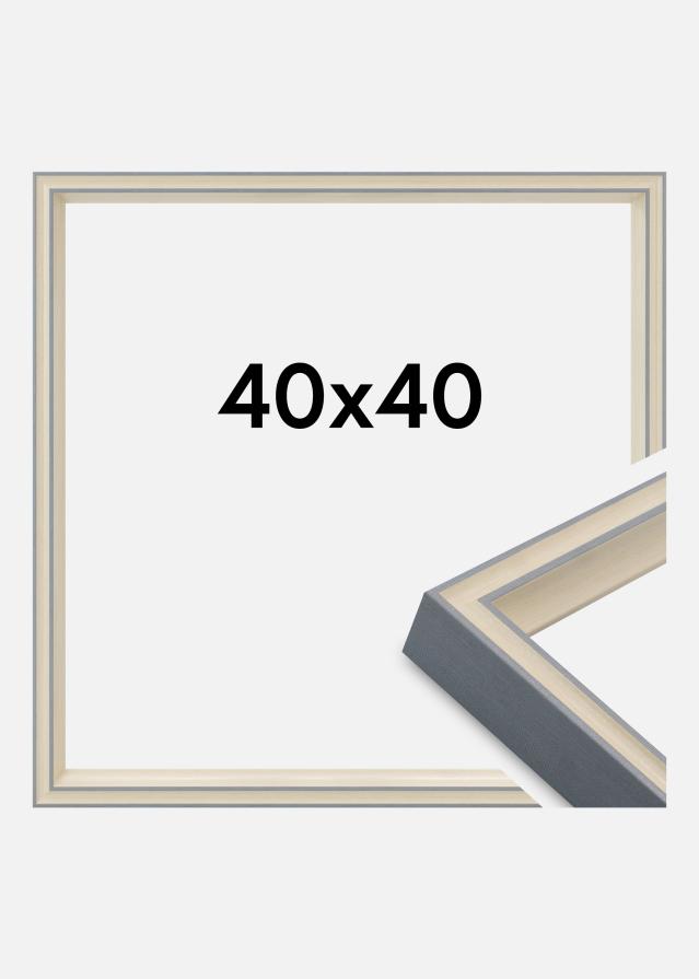 Jämtlands Ramfabrik Rahmen Riga Acrylglas Grau 40x40 cm