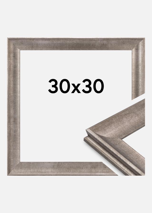 Jämtlands Ramfabrik Rahmen Conca Acrylglas Silber 30x30 cm