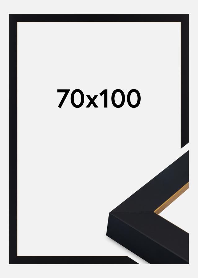 Jämtlands Ramfabrik Rahmen Sussex Acrylglas Schwarz/Gold 70x100 cm