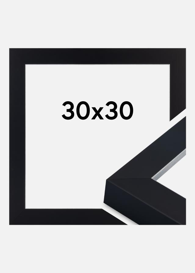 Jämtlands Ramfabrik Rahmen Sussex Acrylglas Schwarz/Silber 30x30 cm