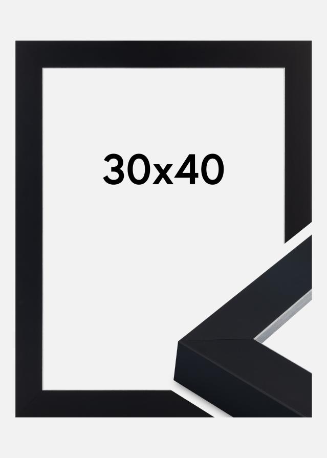Jämtlands Ramfabrik Rahmen Sussex Acrylglas Schwarz/Silber 30x40 cm