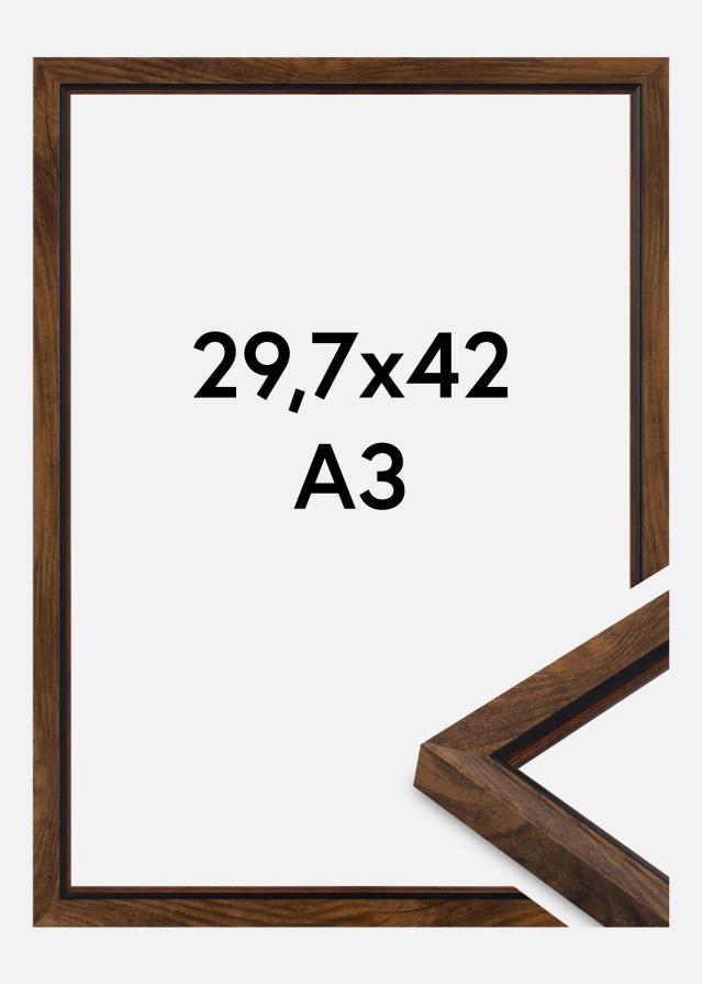 Jämtlands Ramfabrik Rahmen Obsidian Acrylglas Nussbaum 29,7x42 cm (A3)