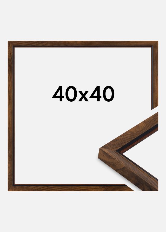 Jämtlands Ramfabrik Rahmen Obsidian Acrylglas Nussbaum 40x40 cm